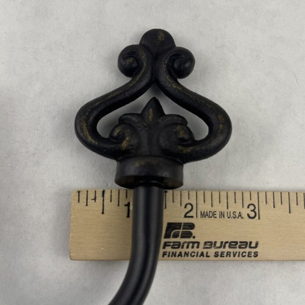 HomeTrends Decorative Harp Holdbacks 2 Sets Of 2 Rustic Bronze Curtain Tiebacks - Picture 9 of 9